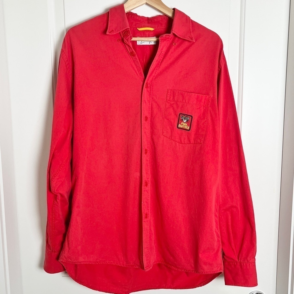 Vintage Jc de Castelbajac Made in Italy Pink Panther Long Sleeve Shirt - Size L